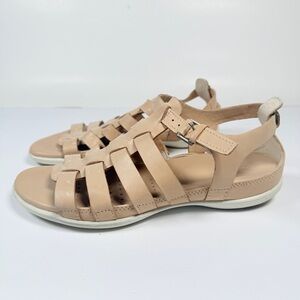 Ecco Women's Beige Strappy Sandals